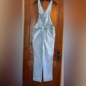 Madewell Carpenter Light Wash Denim Bib Overalls